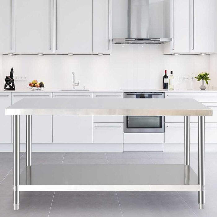 Masa inox 90-120-140-160-180-200cm cu polita SUPER CALITATE mese noi