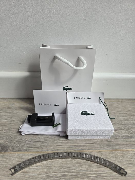 Bratara Lacoste - 21cm - Argintiu