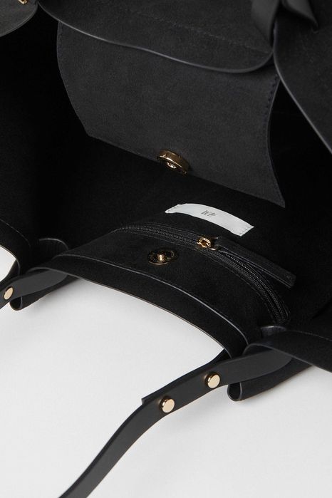 Черна голяма дамска чанта H&M