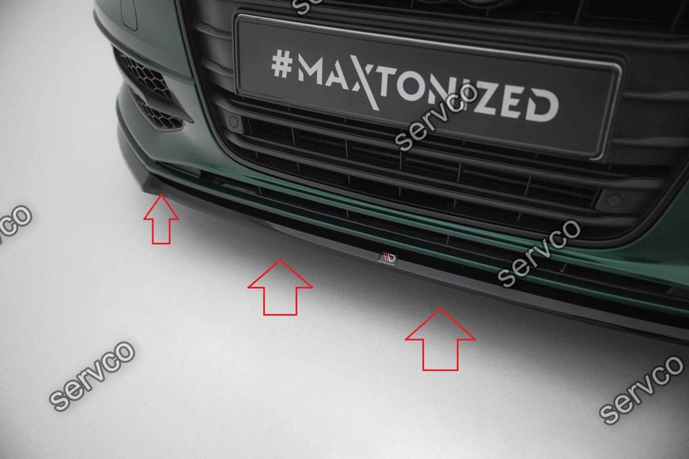 Prelungire splitter bara fata Audi A6 C7 4G S-Line 2011-2014 v3 - Maxton Design