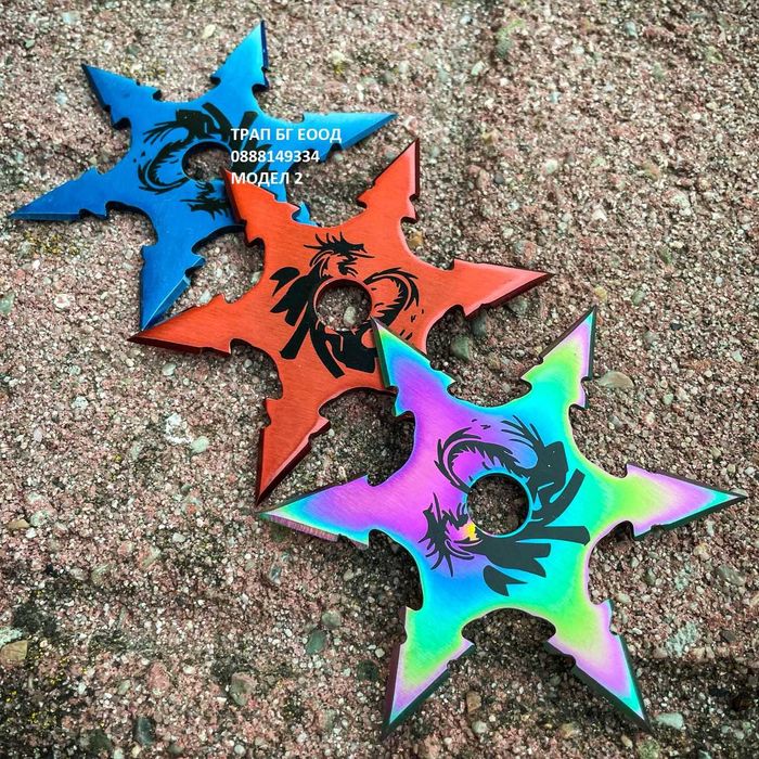 Шурикени Звезди за Хвърляне Дракон Комплект 3 бр. Звезда Шурикен