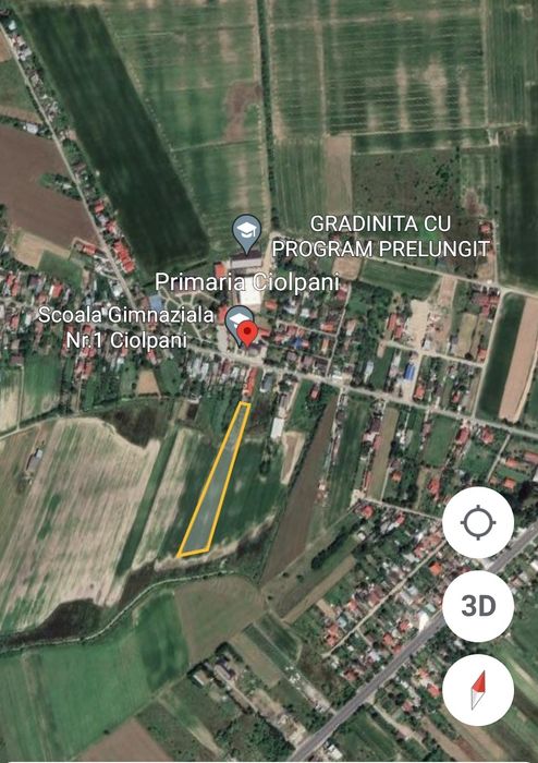 Vând teren intravilan sat Ciolpani.