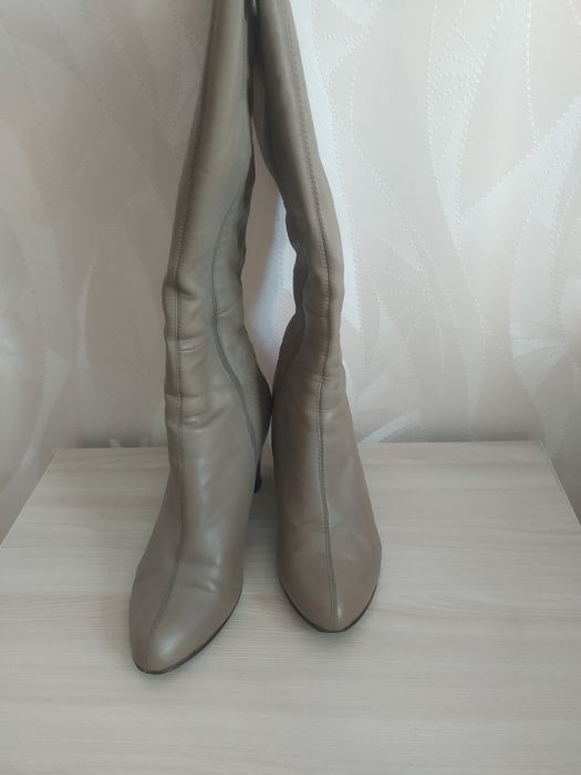 Сапоги кожаные весна