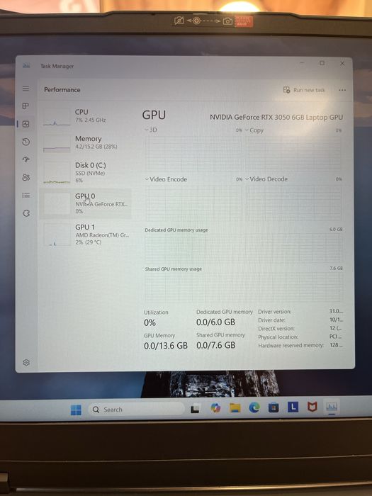 Lenovo Ideapad Gaming Ryzen 5 7535HS 16GB RTX 3050 512GB