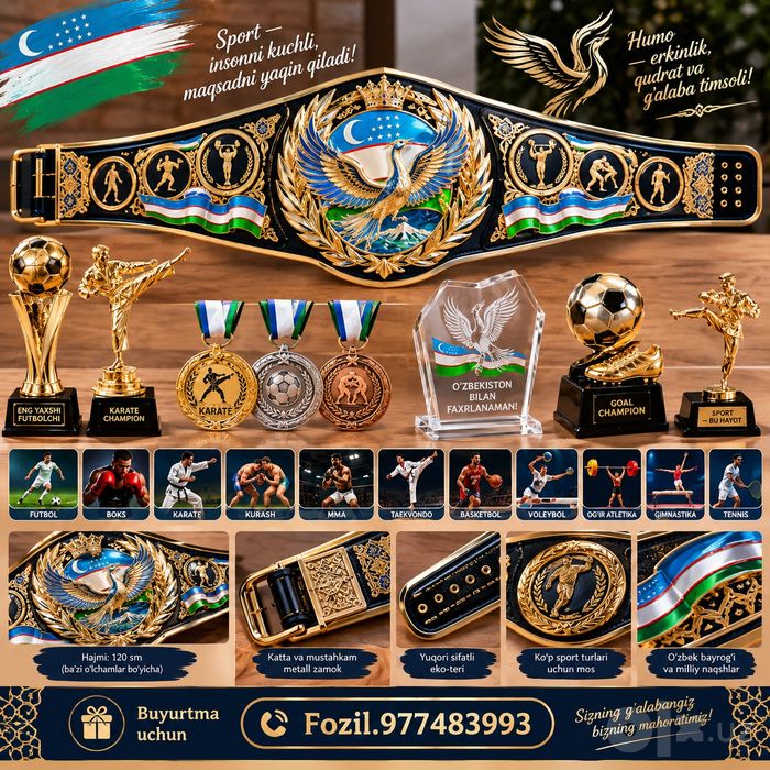 Kubog. Medal. Sovrinlar.buyurtma asosida yasash