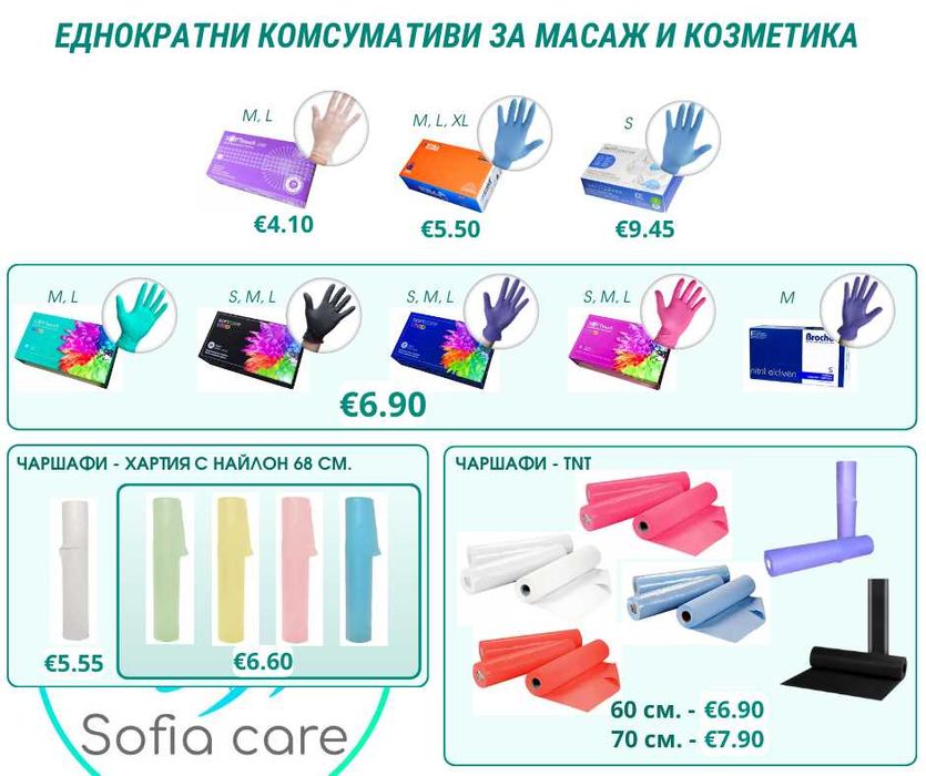 Козметично Фризьорски Масажни Консумативи Еднократни аксесоари Боя