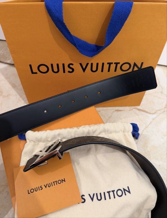 Curea Louis Vuitton Silver Buckle Brown (Nou, Sigilata)