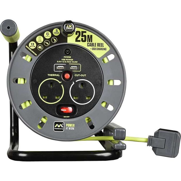 Чисто нова макара Masterplug OMU25132USL-PX Pro-XT 25 метра ...