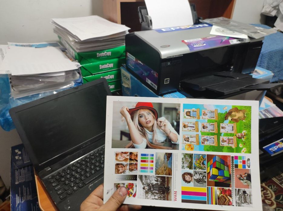 Epson L 290 yangi Karopka dakument 6 ta rangli Ishga tayyor dyuzi 100%