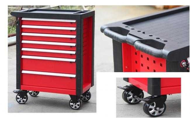 Количка за инструменти оборудвана с 203 инструмента Професионална