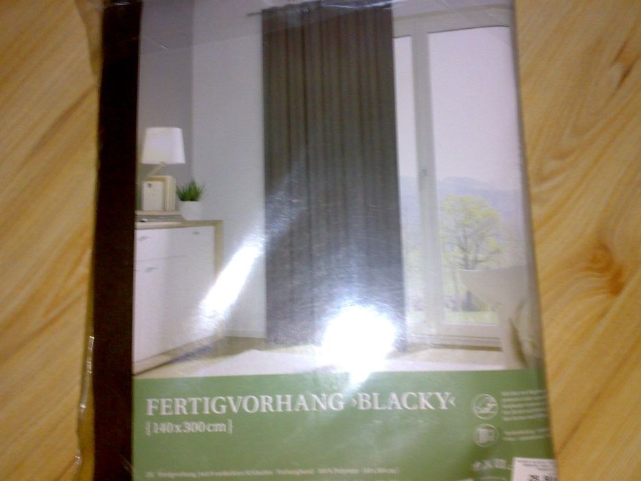 Плътно перде с перделик -цвят-тъмно кафяв-чисто ново-Австрииско