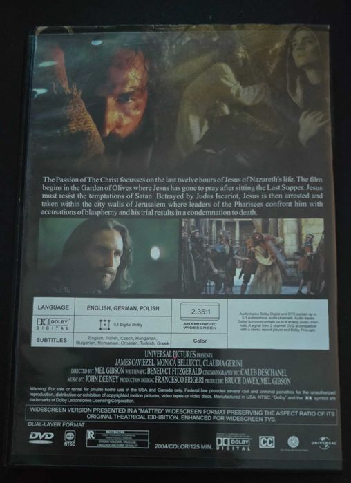 Patimile lui Hristos (The Passion of the Christ) - DVD filmul dramatic biblic american din 2004