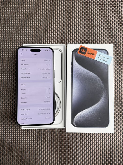 512GB!ЛИЗИНГ*51лв/м iPhone 15 Max Blue  айфон 15 про макс
