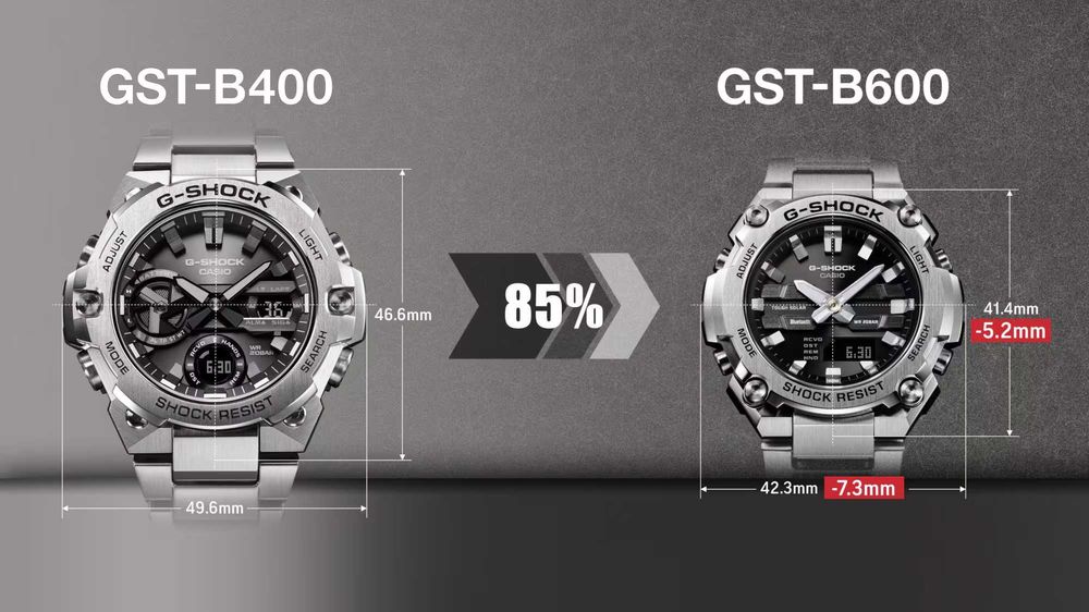 G-Shock SOLAR GST-B600 A-1A6 200M GST G-Steel, though mvmnt, bluetooth