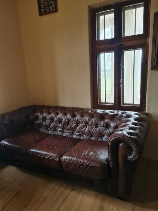 Set de canapele din piele naturala Chesterfield- original