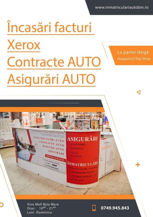 Contracte auto in VIVO MALL BAIA MARE la standul cu asigurări
