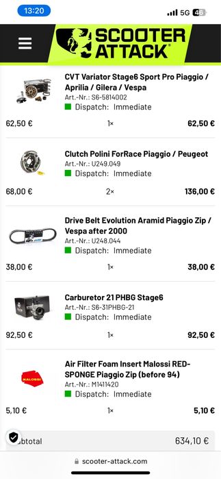 Piaggio zip ТУНИНГ