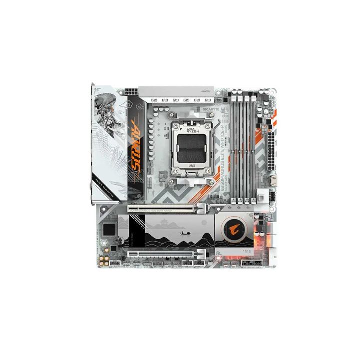{ Материнская плата Gigabyte B850M AORUS ELITE WIFI7 ICE-P AM5
