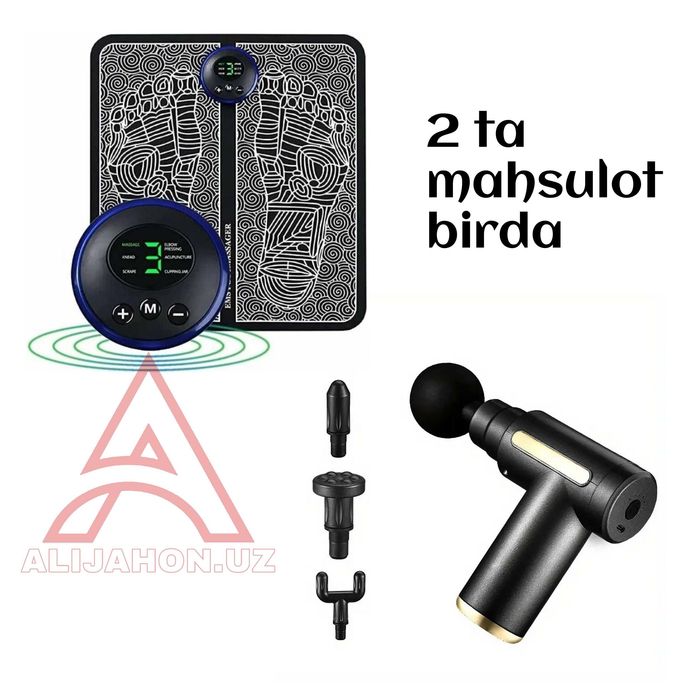 Tana bosh va oyoqlar uchun elektr massaj moslamasi va ems masajyor