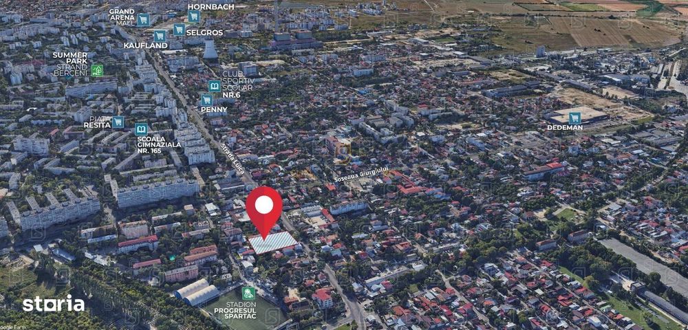 Teren 4320 mp | Deschidere 62 ml | Zona Luica – Sos. Giurgiului