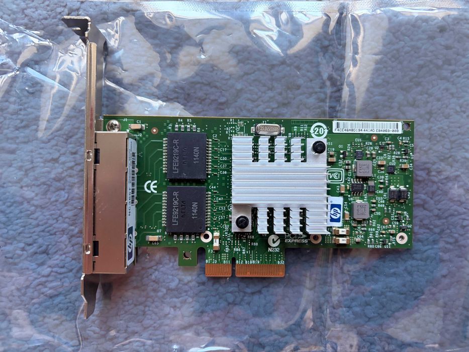 HP NC365T – 4 порта 1GbE RJ45 сървърна мрежова карта PCIe x4 – 59720-001