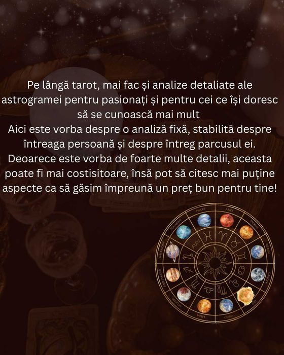 Sesiuni extinse tarot și consiliere spirituală | Analiză de astrogramă completă