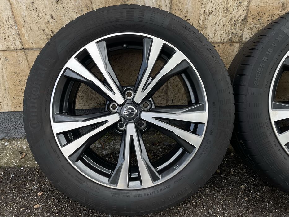 Jante Roti 18 Originale 5X114,3 Nissan Qashqai Juke Dacia Duster Renault Arkana Captur Anvelope vara 215 55 R18