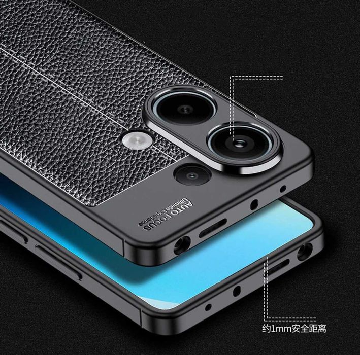 Husa Premium Antisoc model tip Piele pt Xiaomi Redmi Note 13 4G / 5G