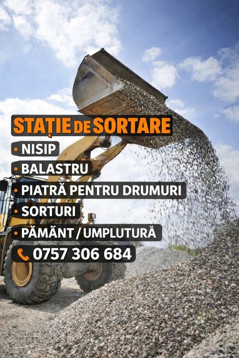 Sorturi beton 0-16 amestec Balastru  Nisip pământ piatră Prundiș
