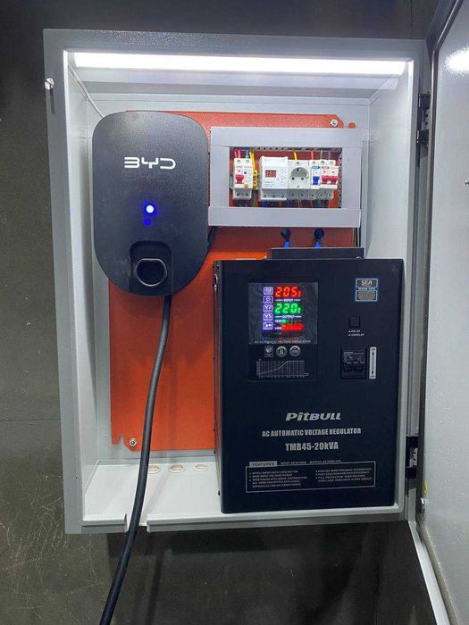 Elektromobil uchun zaryadka stansiya ustanovka | Установка зарядка