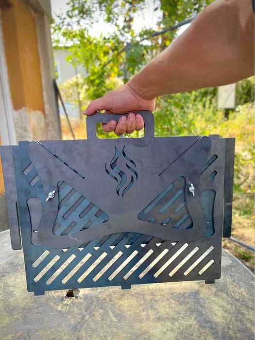 ПРЕНОСИМО FlatPack Барбекю– Здраво и Компактно. 3мм стомана.