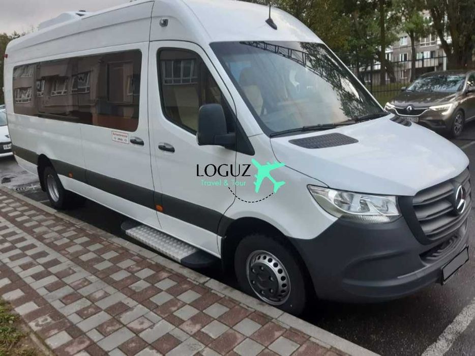 Sprinter minibus for trips to the mountains cities abroad with guide