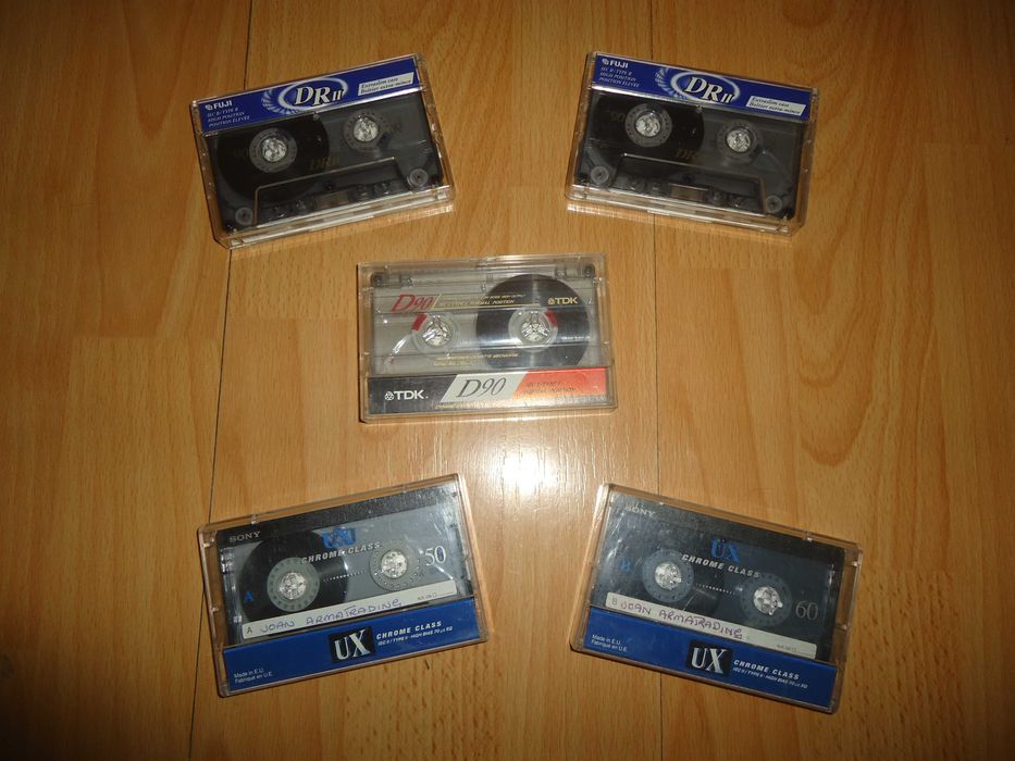 Casete audio AGFA, BASF, Fuji, Philips, Seiko, Sony, TDK, Alfa, Star.