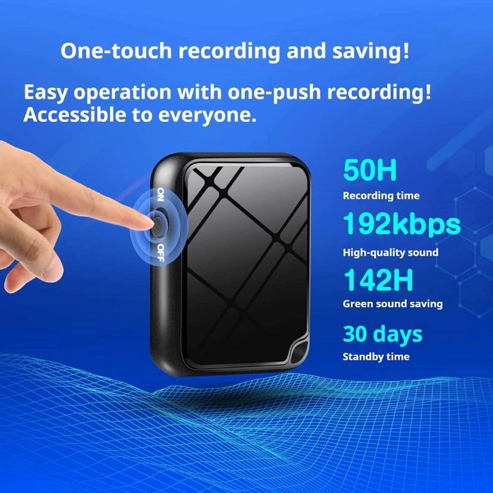 Диктофон, диктафон 2 кун тўхтовсиз Ёзади.  16 гб.  Тиниқ ёзади.