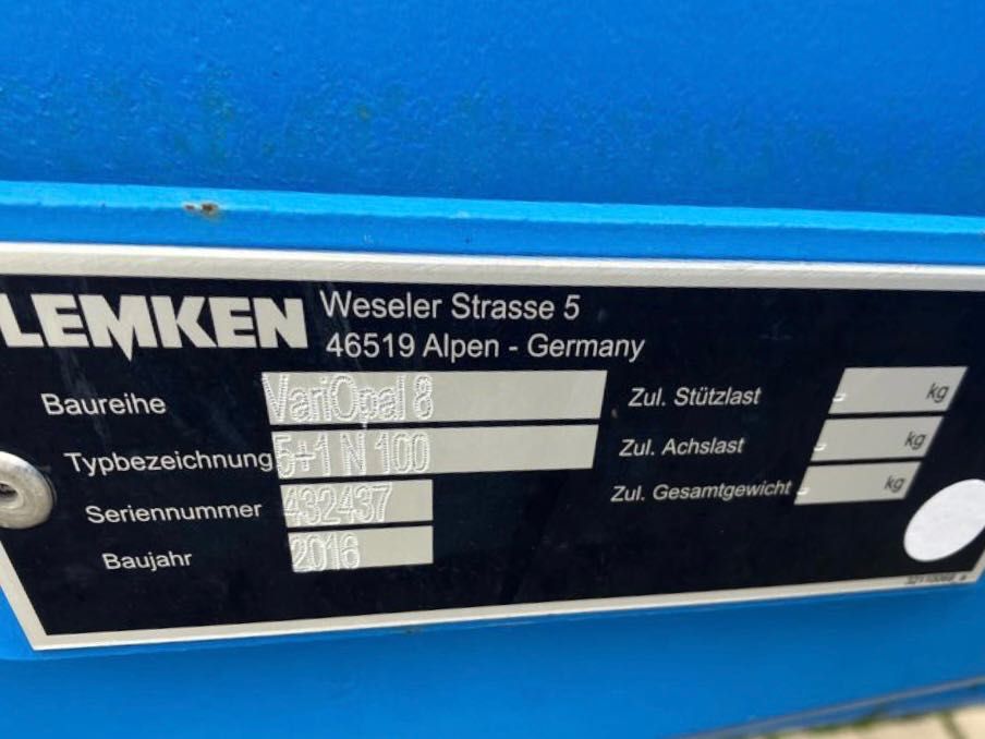 Lemken VARIOPAL 8 5+N/100 VARIO-  Fabr. 2016-