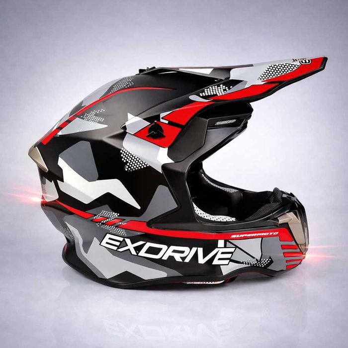 Кросова каска EXDRIVE, Full Face, DOT Сертификат, Размер: XL