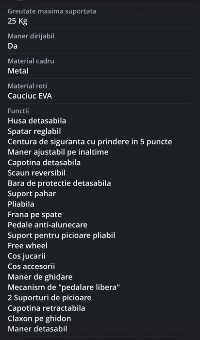 Tricicleta reversibila