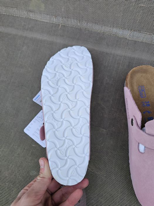 Birkenstock boston roz piele intoarsa 38