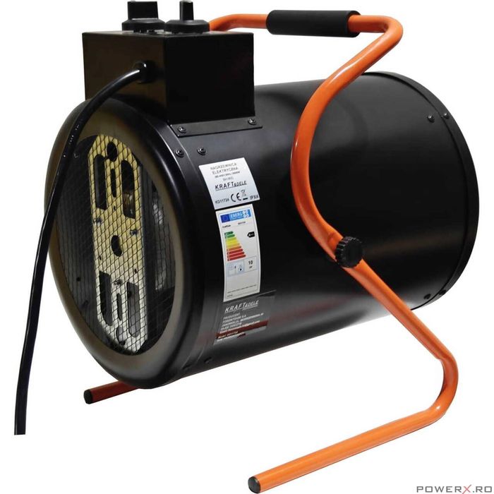 Incalzitor electric cu termostat 10kW, 3 trepte, trifazic, 380V, Kraft