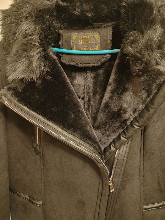 Geaca de blana neagra reducere 24h la 140 lei