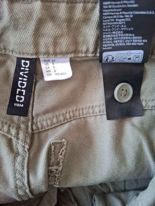 Pantaloni cargo, XXS-32 ,kaki, dama , H&M