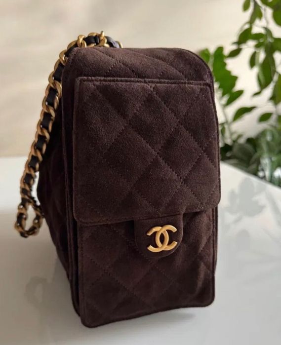 Geantă Chanel Hobo 25 – piele de căprioară maro