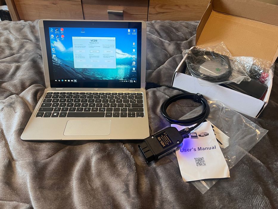 Kit tableta / laptop  Lenovo D330 + tester / diagnoză delphi 2021 + VCDS 2025