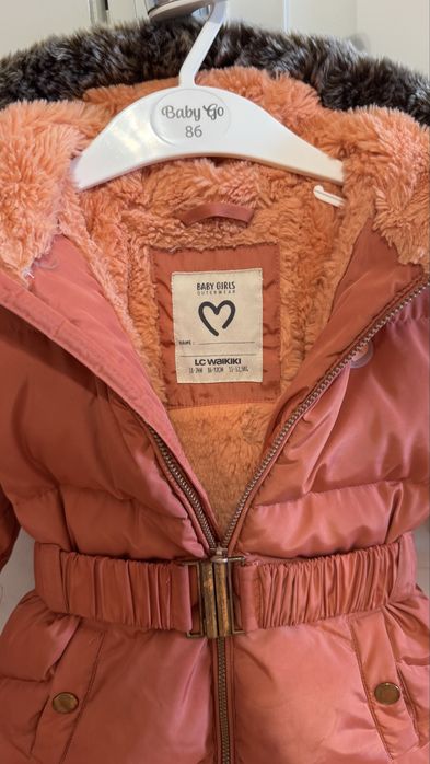 Жылы мехпен куртка капюшонымен