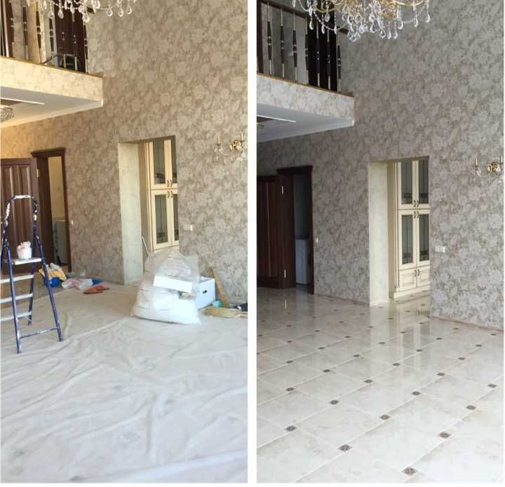 Мойка брусчаток и фасадов. Химчистка мебели и ковров. Уборка