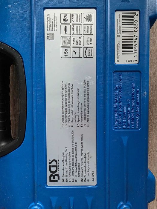 Set prese pentru nituirea lantului de distributie pentru motoare Mercedes-Benz, BGS 8501