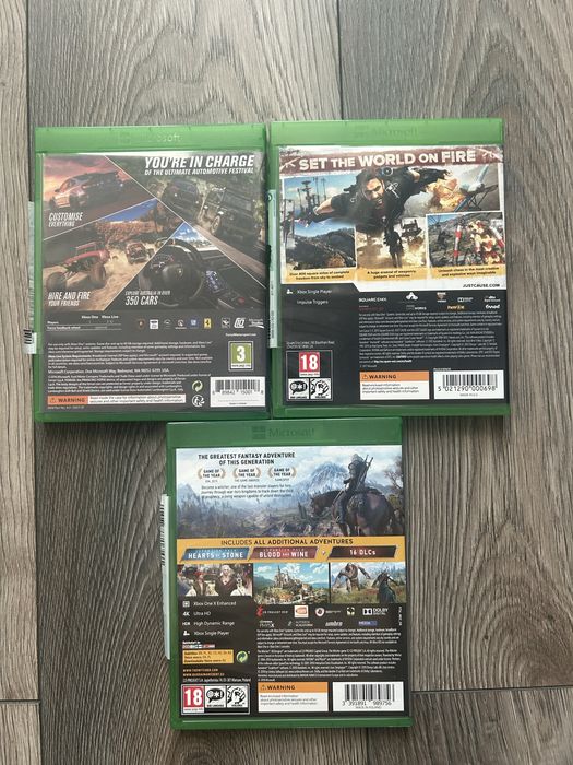 Jocuri xbox one: Just cause 3, Forza Horizon 3, The witcher wild hunt