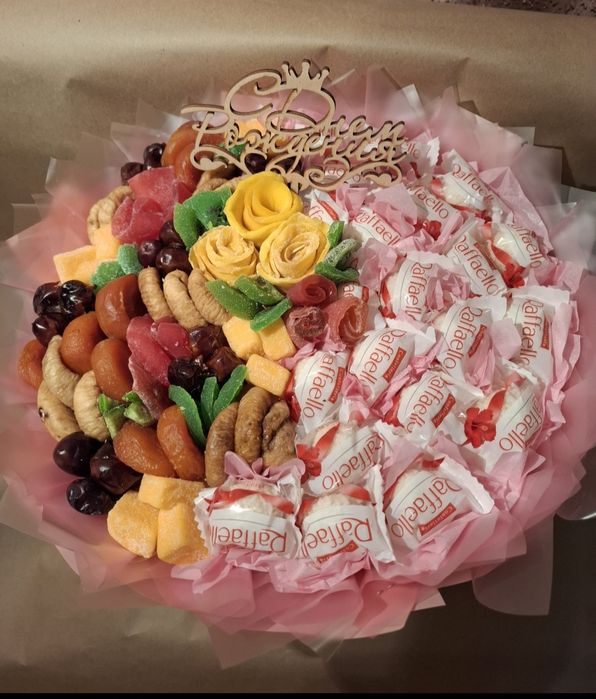 букеты и корзины из сухофруктов