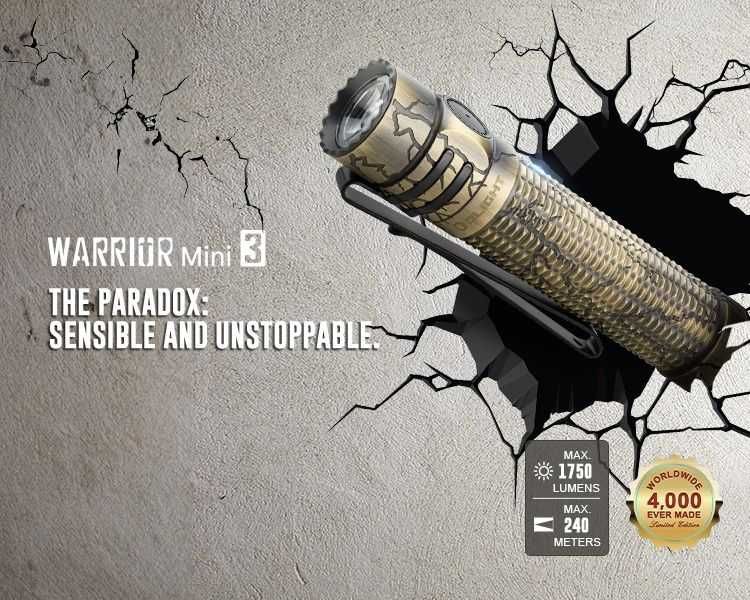 Lanternă OLIGHT Warrior Mini 3 Cracked Brass