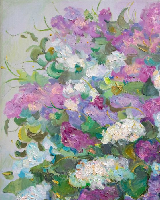 Картина "Сирень". Холст,масло 80х90 см.